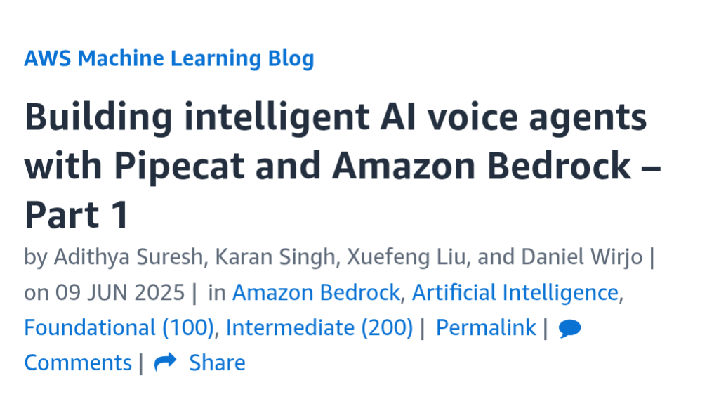 Building intelligent AI voice agents with Pipecat and Amazon Bedrock ...