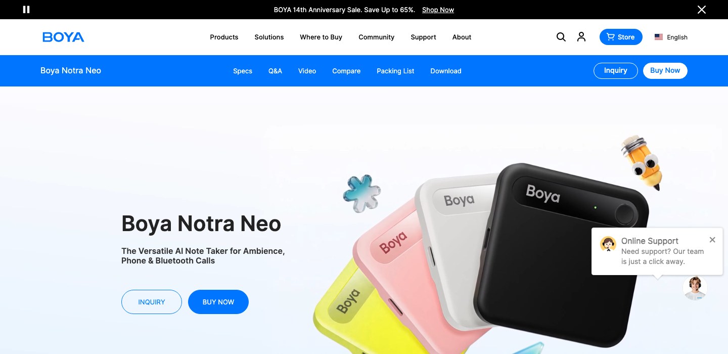 Boya Notra Neo banner