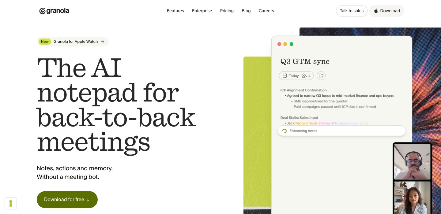Granola banner