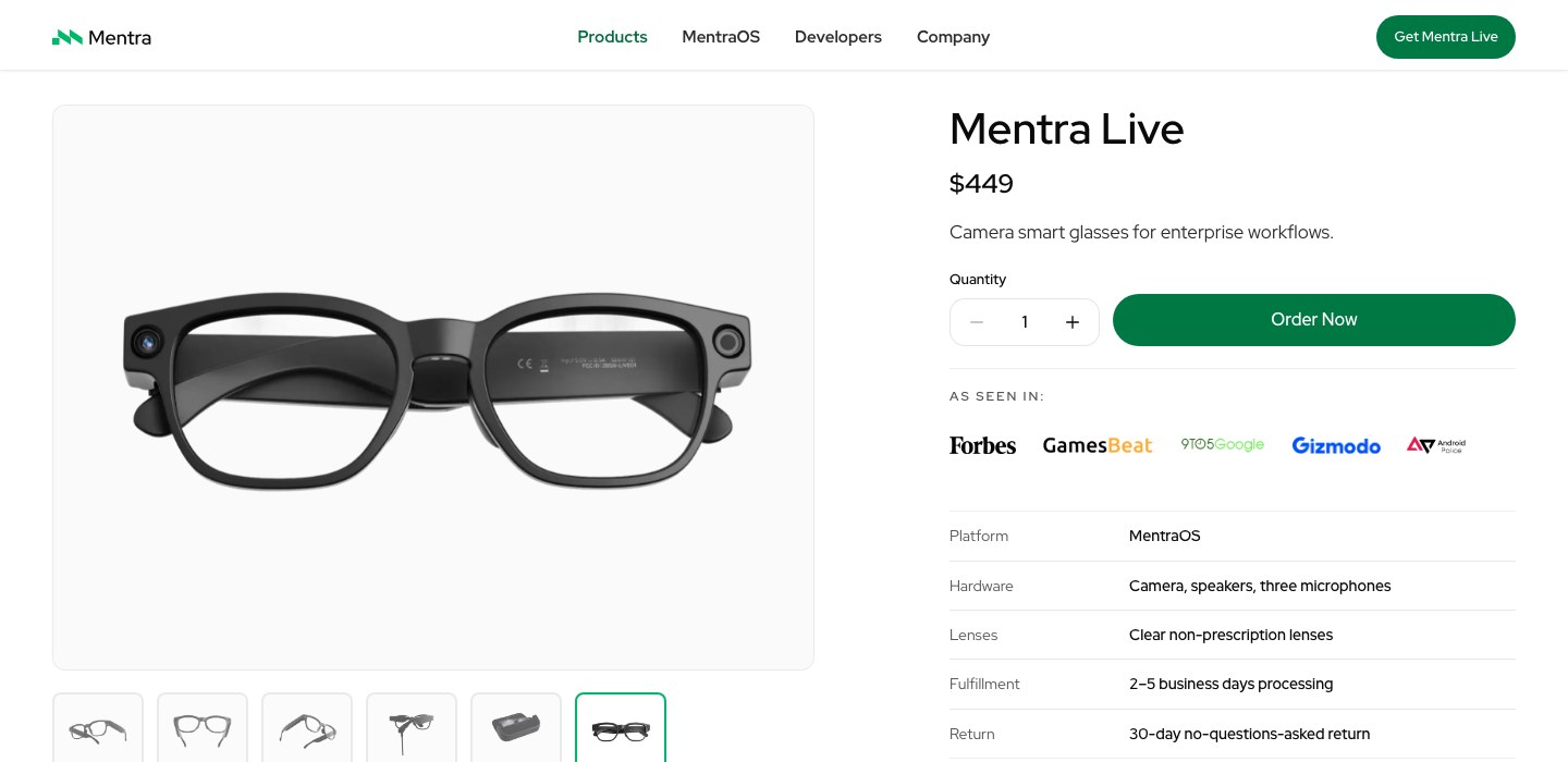 Mentra Live banner