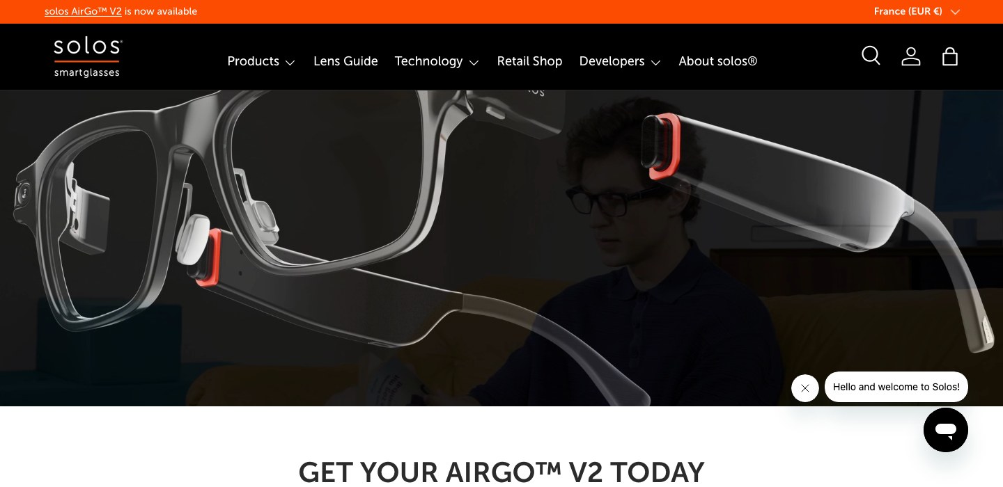 Solos AirGo banner