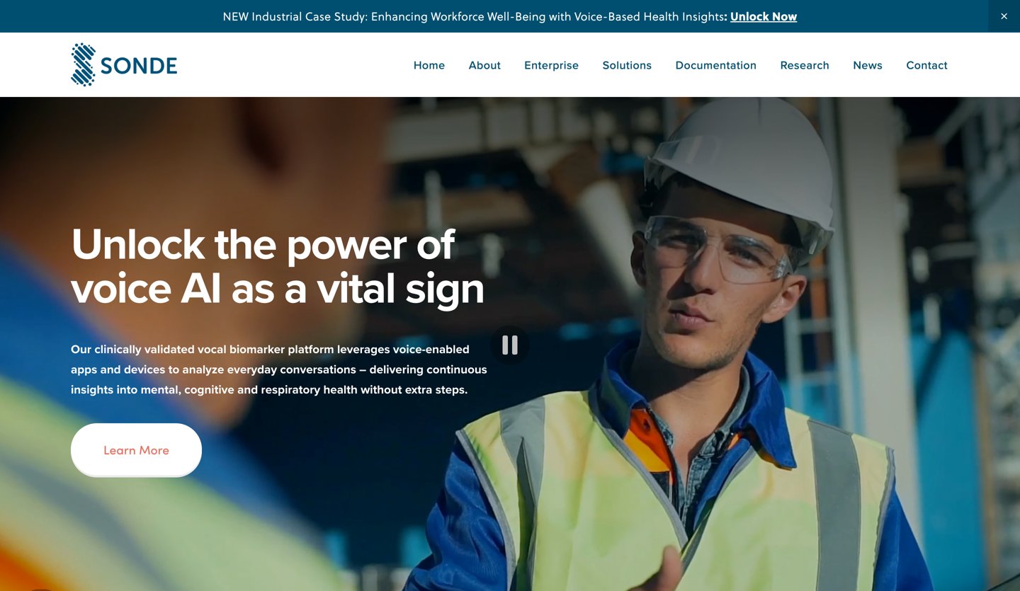Sonde Health banner