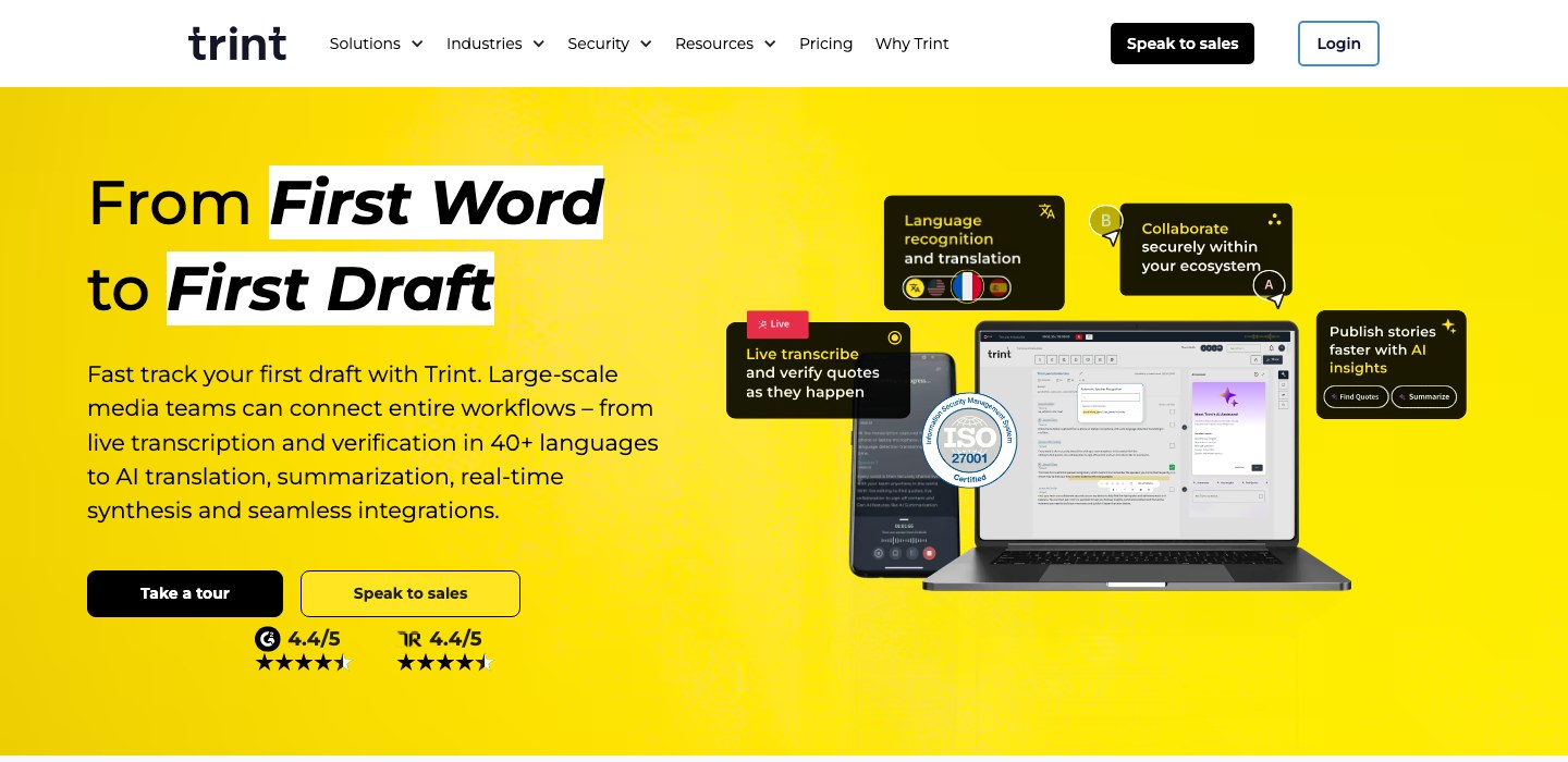 Trint banner