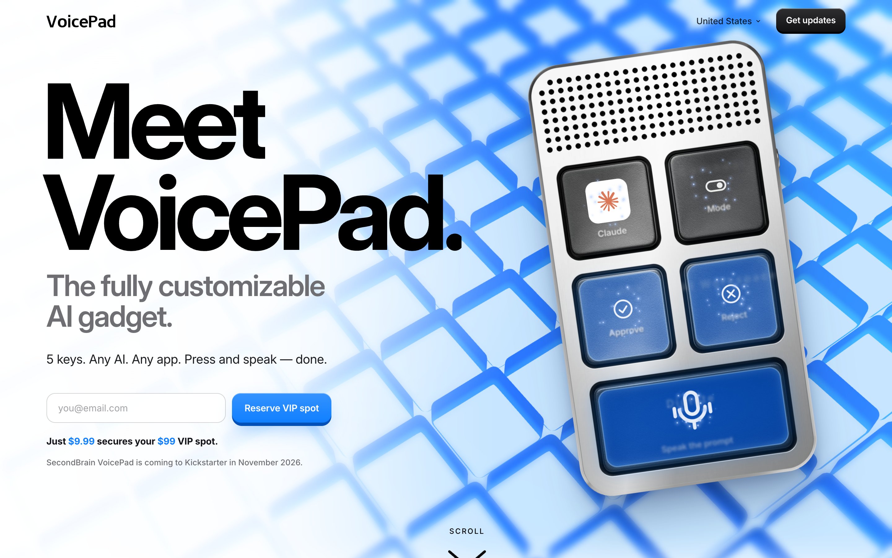 SecondBrain VoicePad banner
