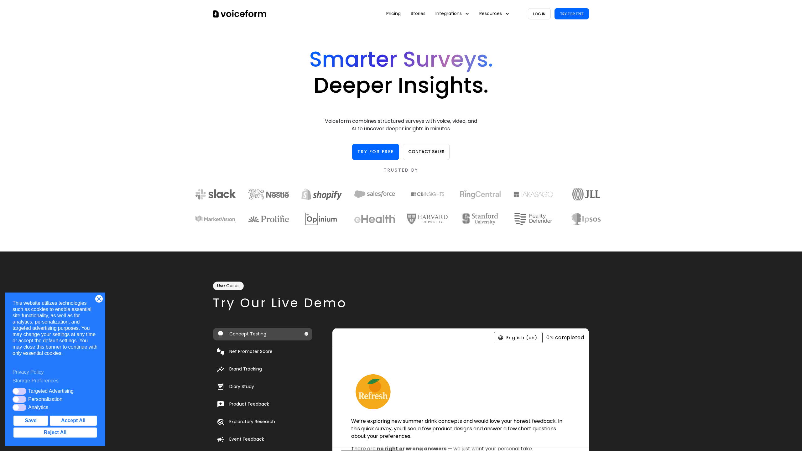Voiceform banner