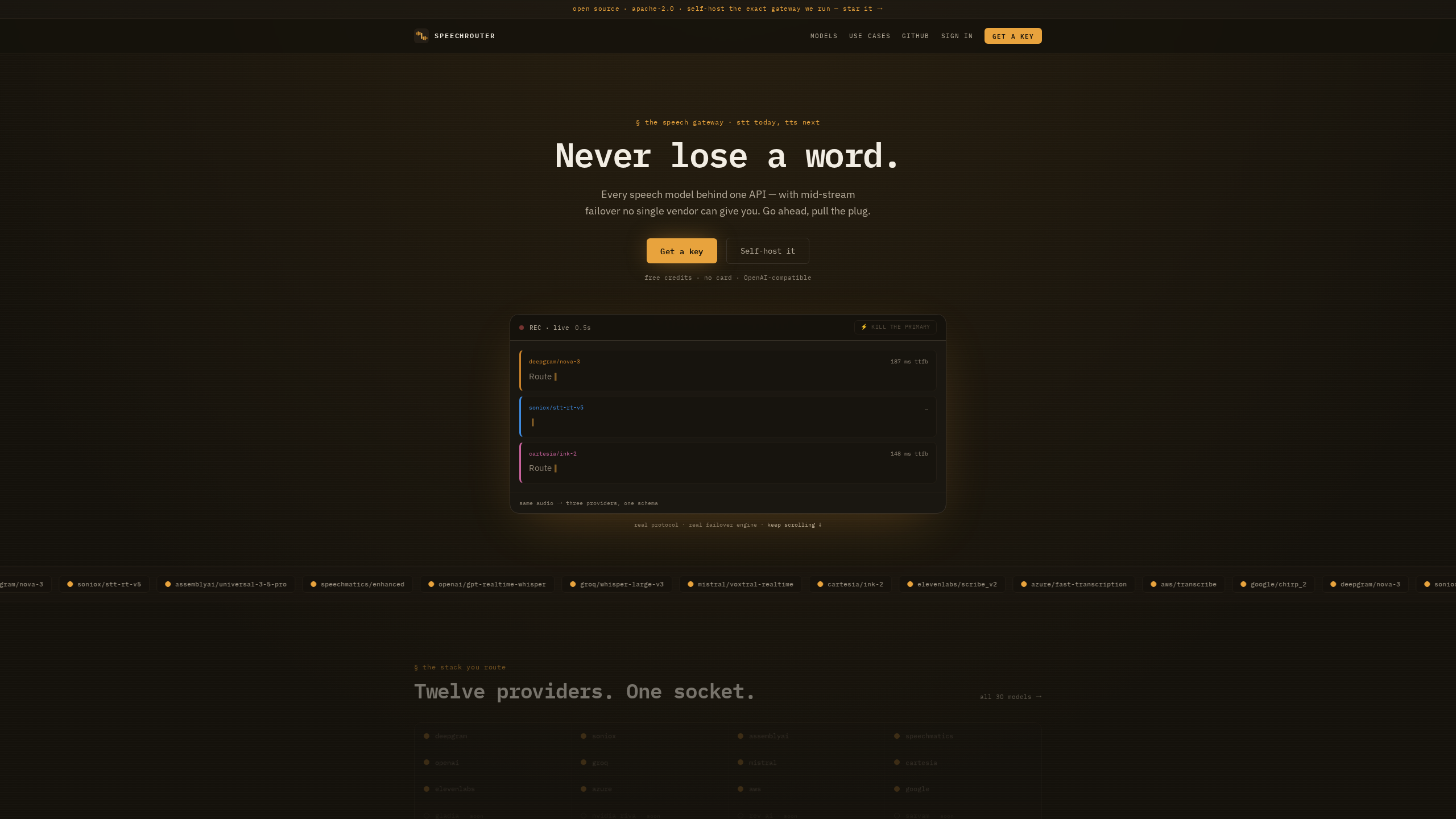 SpeechRouter banner