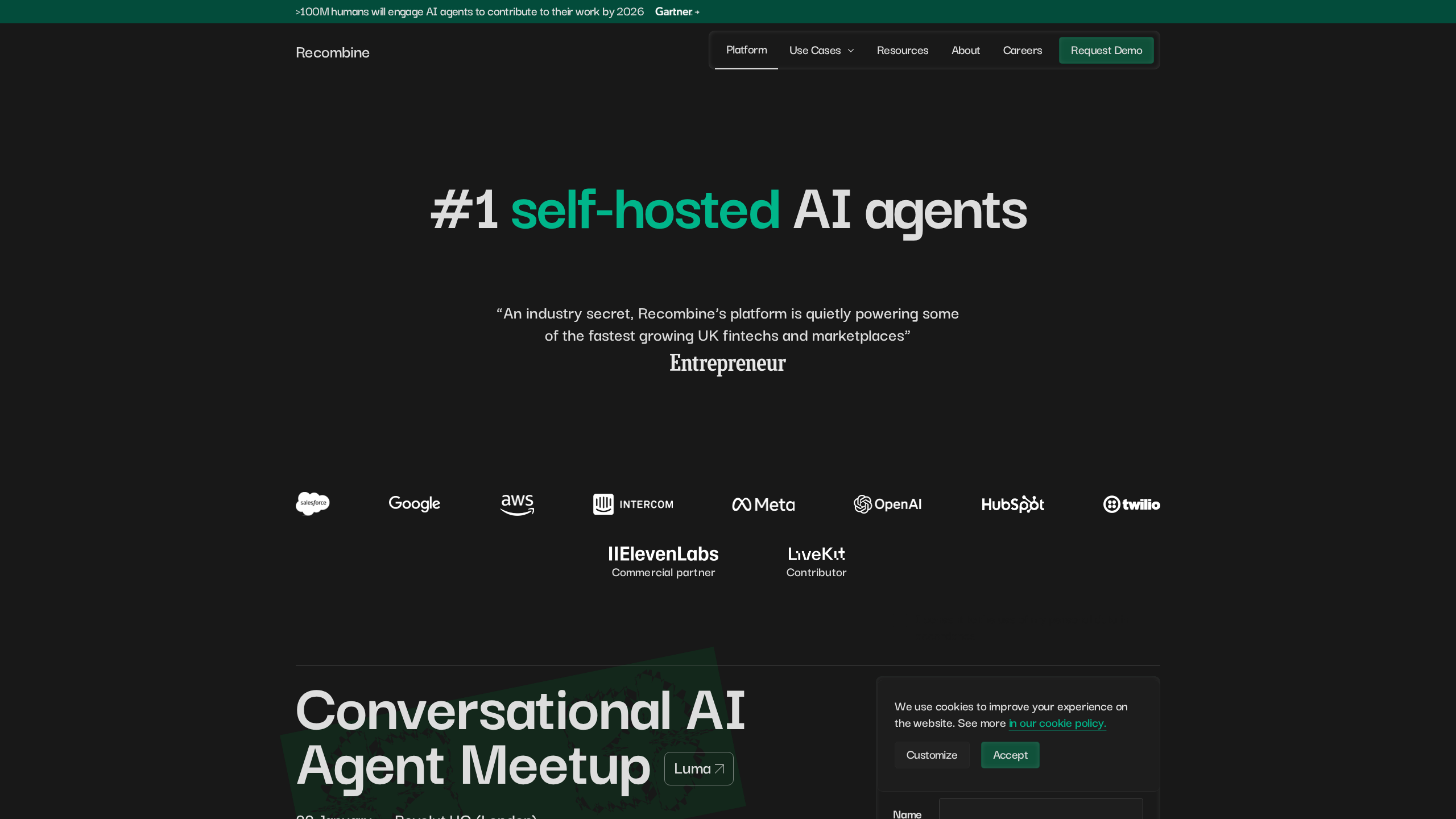 Recombine AI banner