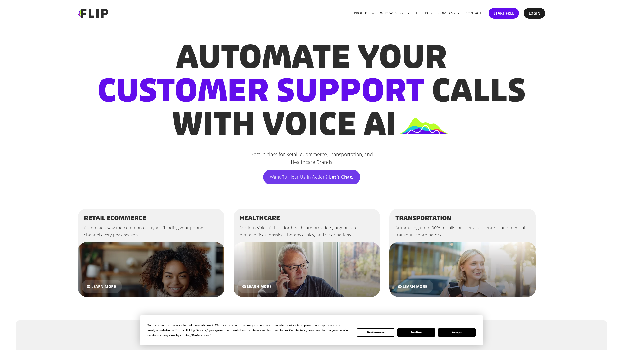 Flip banner