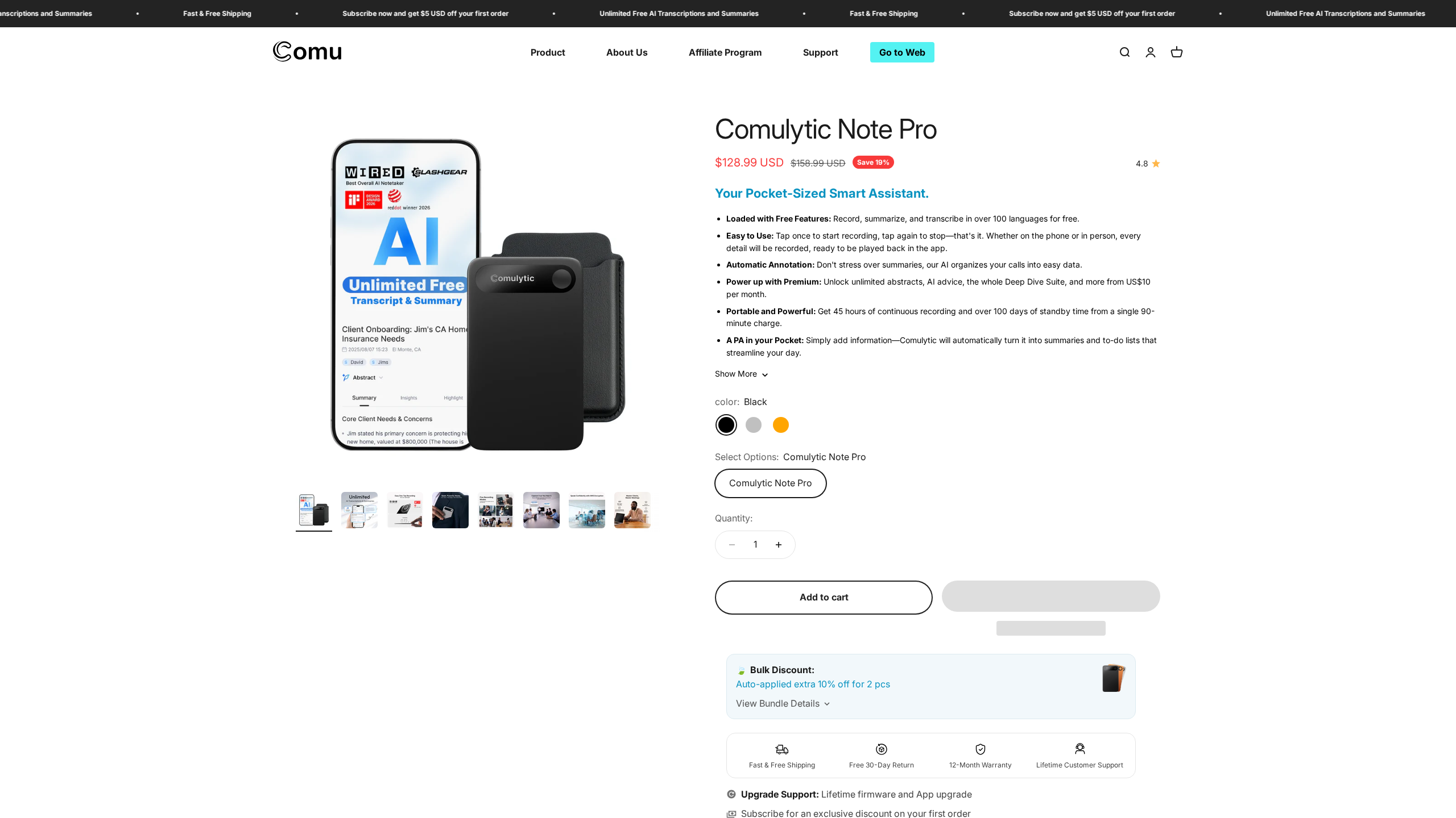 Comulytic Note Pro banner