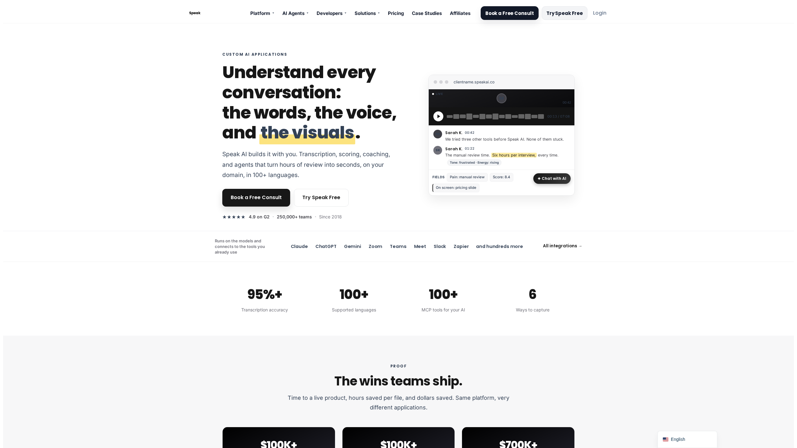 Speak AI banner