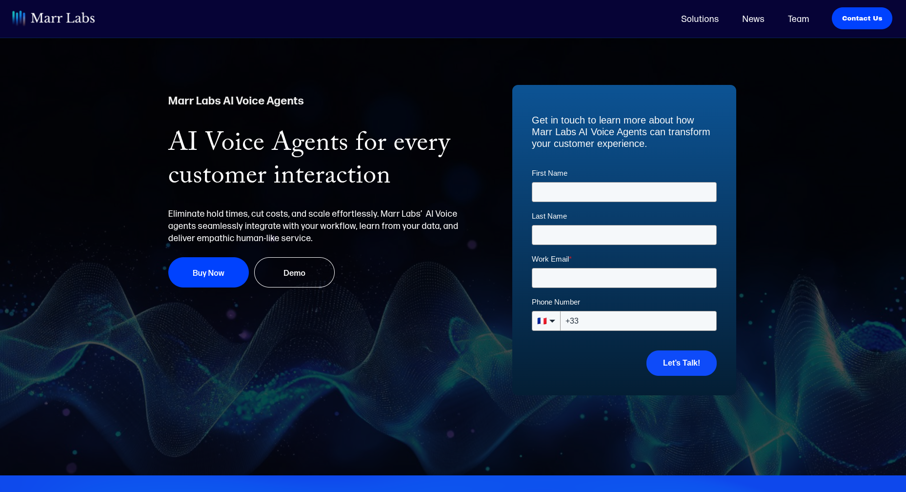 Marr Labs banner