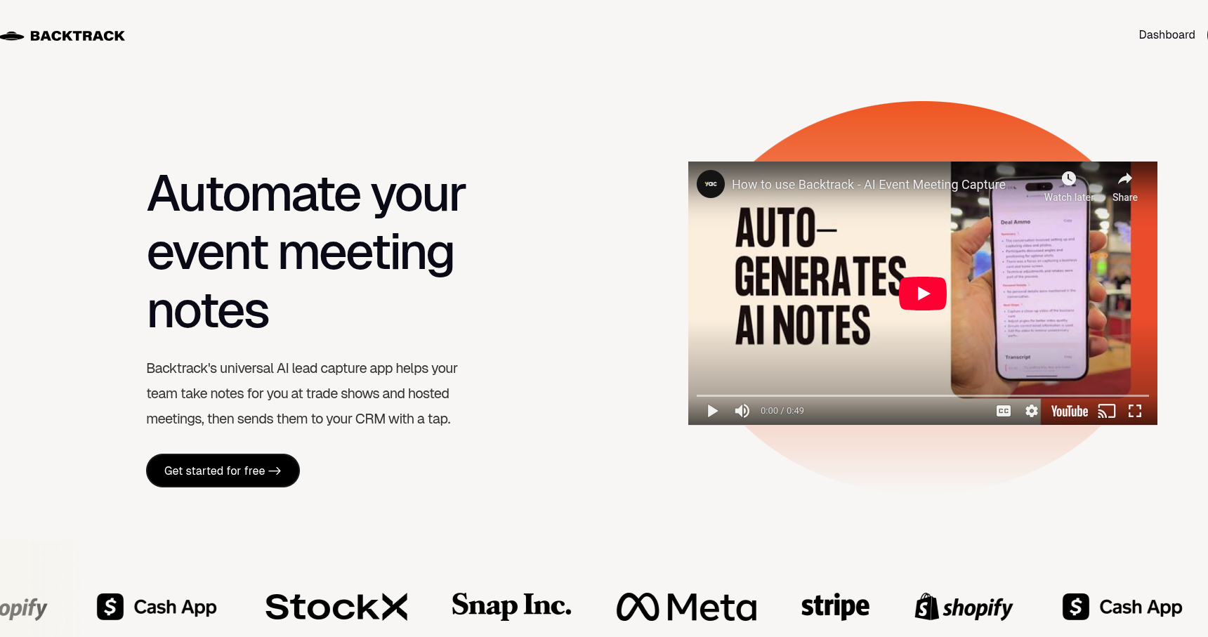 Backtrack banner