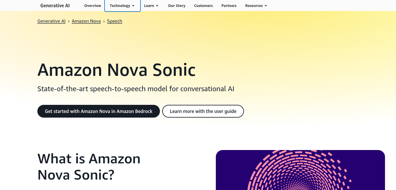 Amazon Nova Sonic banner