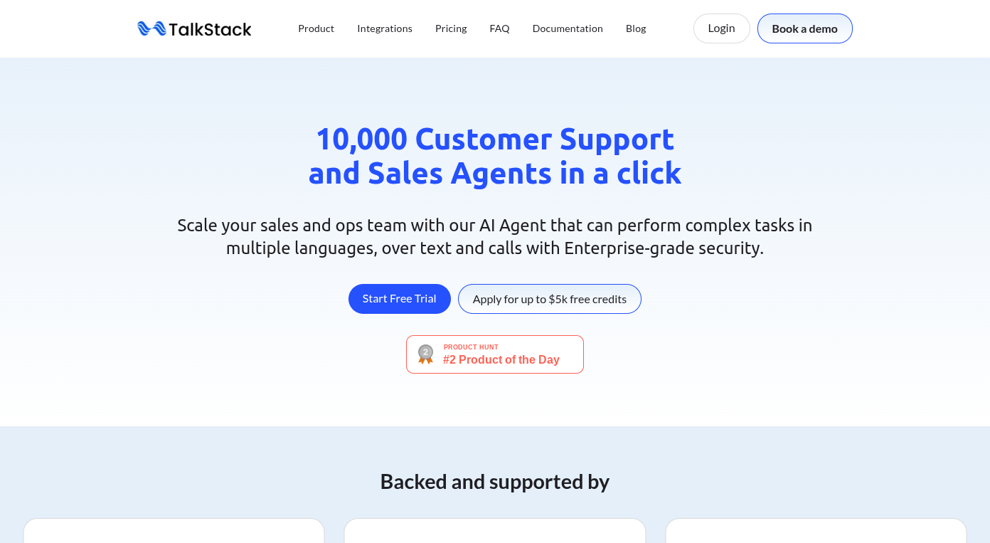 TalkStack AI banner