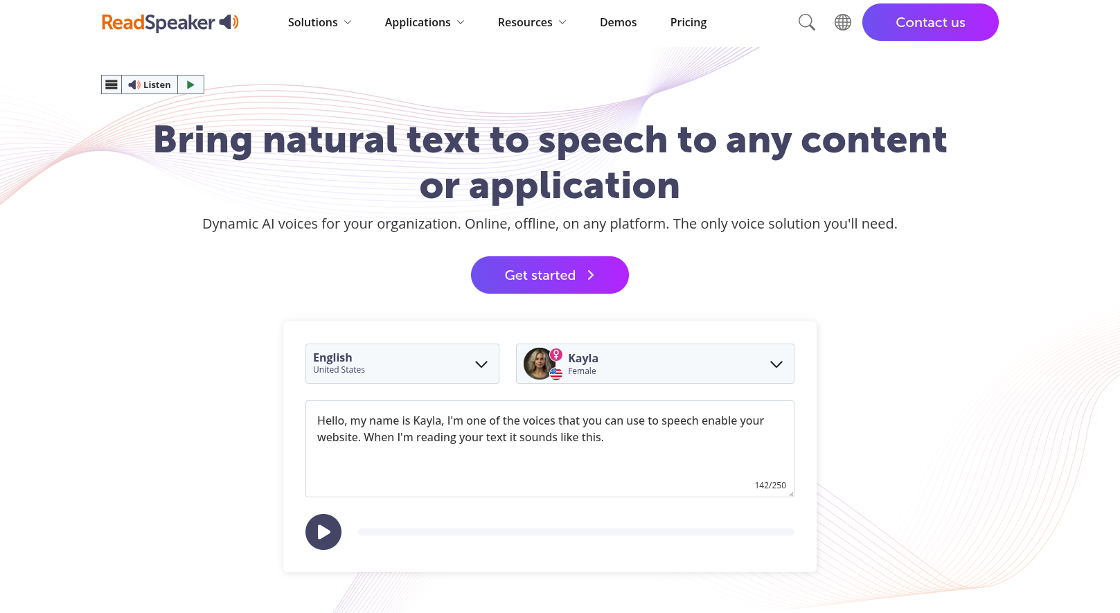 ReadSpeaker banner