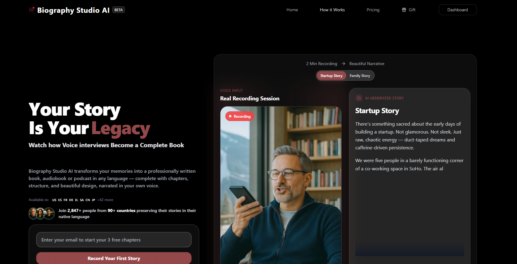 Biography Studio AI banner