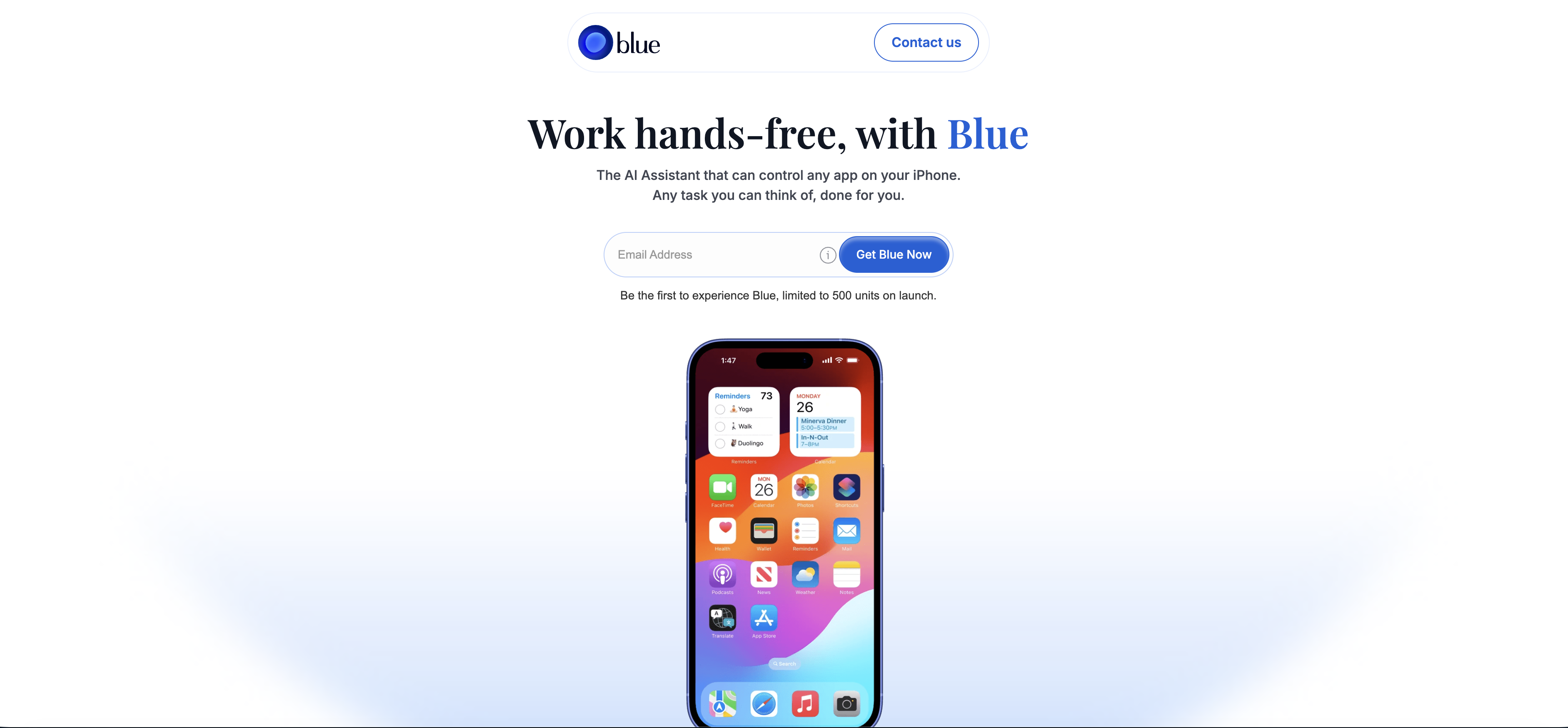 Blue banner