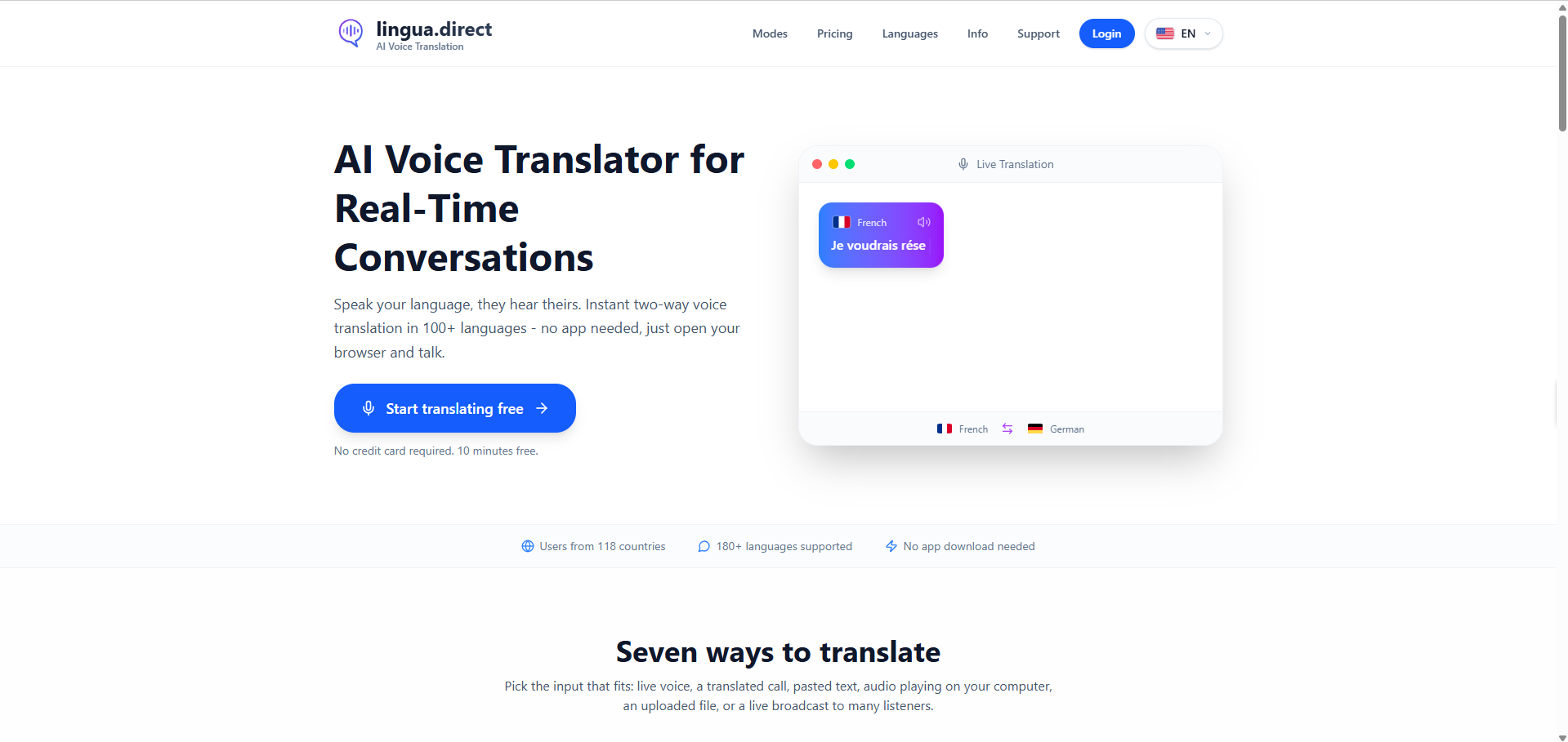 lingua.direct banner