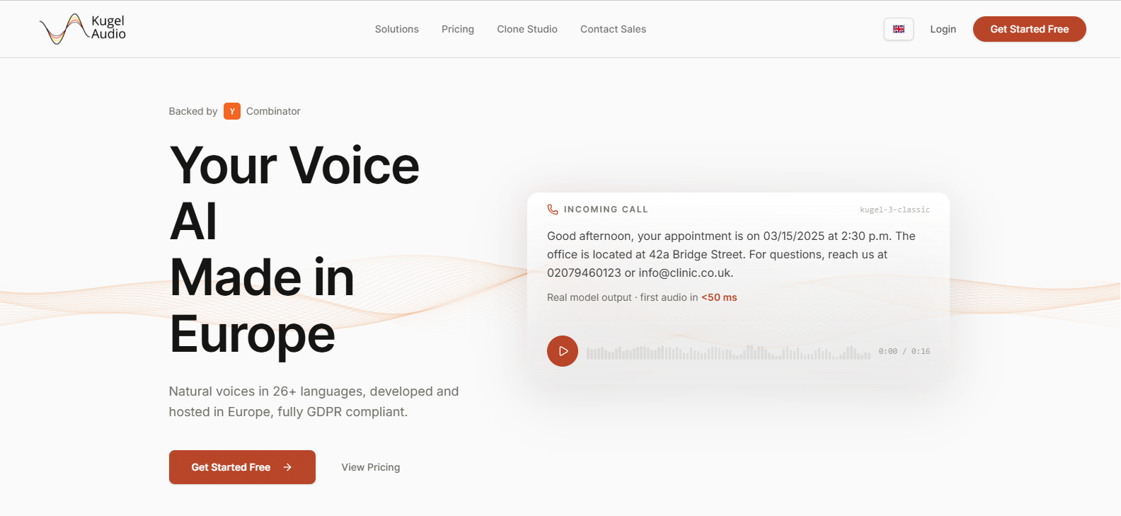 KugelAudio banner