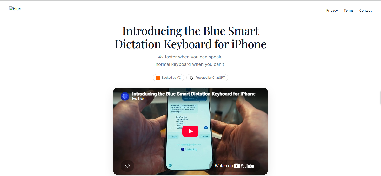 Blue banner