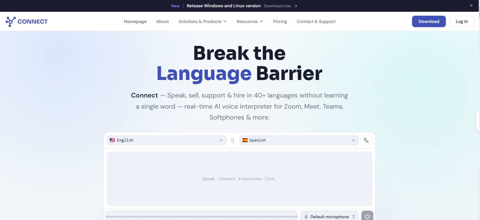 Connect banner
