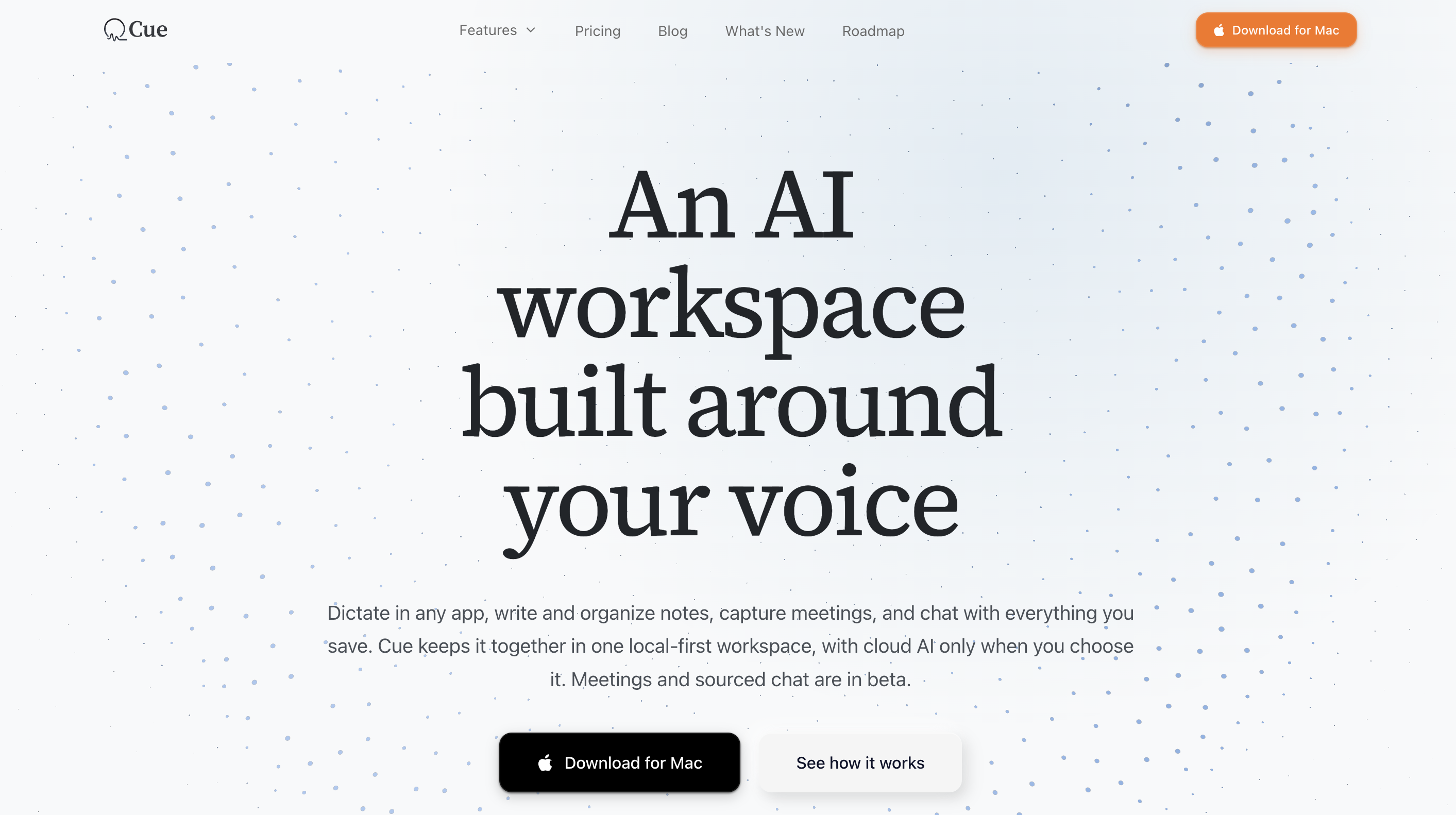 Cue banner